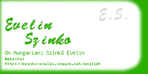 evelin szinko business card